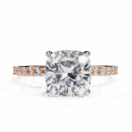 3 Carat Cushion Cut Modern Classic Solitaire Ring - Image 8