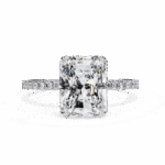 3.25 Carat Radiant Cut Modern Classic Solitaire Ring