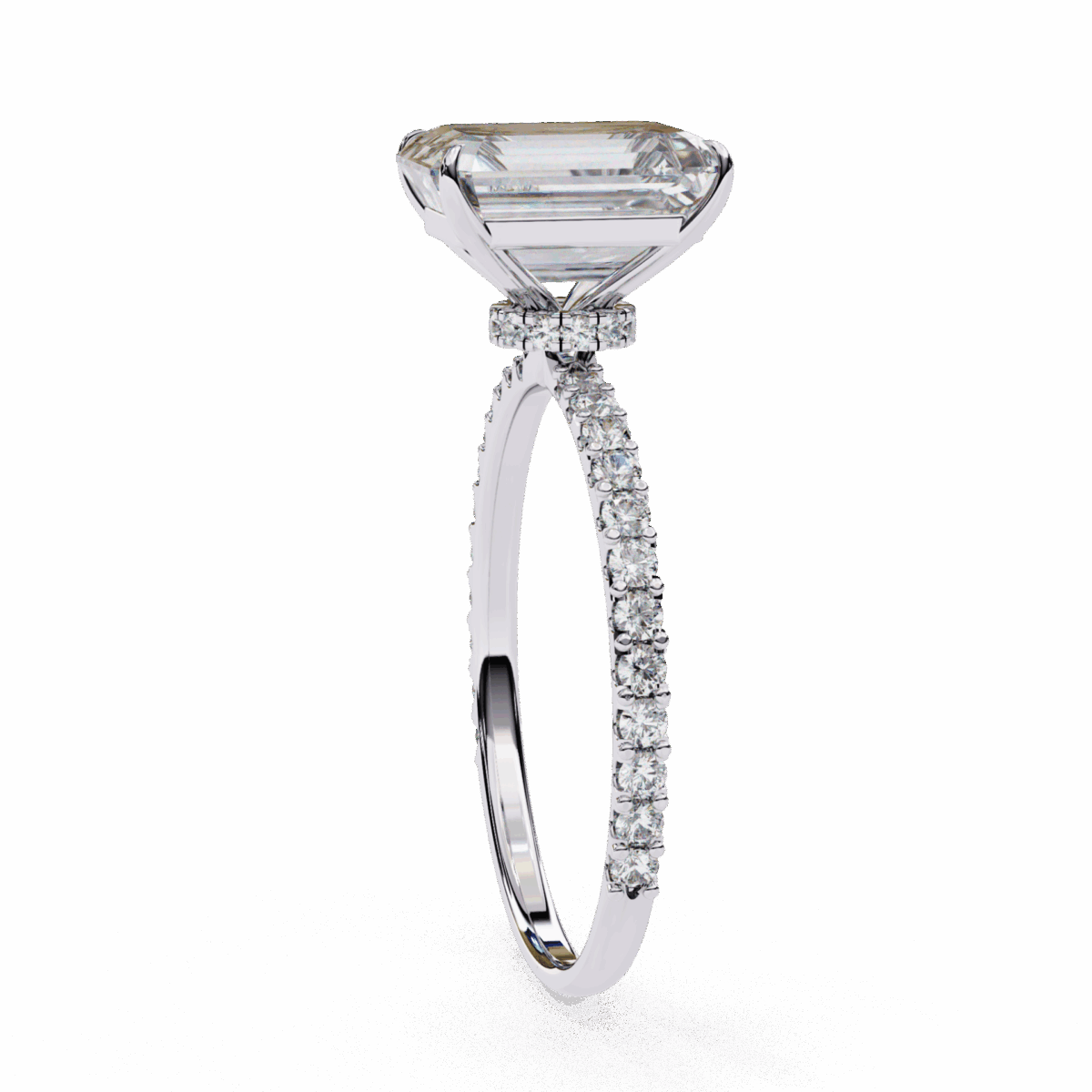 3.25 Carat Radiant Cut Modern Classic Solitaire Ring  Image 2