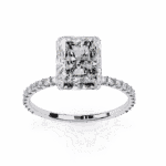 3.25 Carat Radiant Cut Modern Classic Solitaire Ring - Image 4