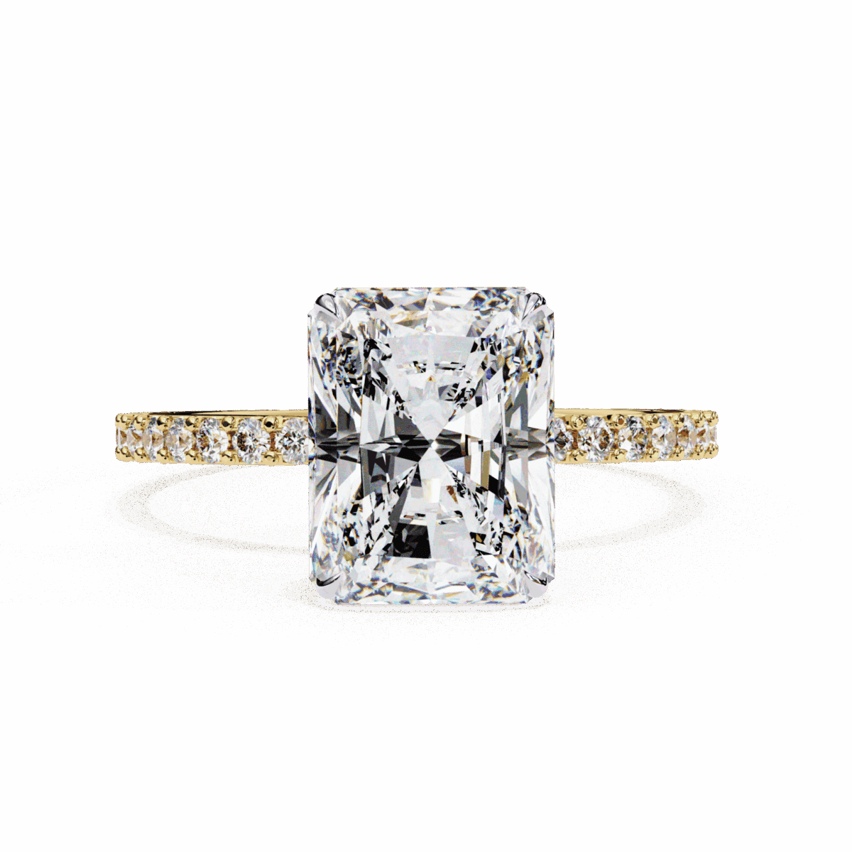 3.25 Carat Radiant Cut Modern Classic Solitaire Ring  Image 5