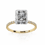 3.25 Carat Radiant Cut Modern Classic Solitaire Ring - Image 8