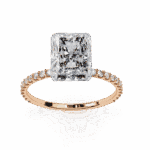 3.25 Carat Radiant Cut Modern Classic Solitaire Ring - Image 12