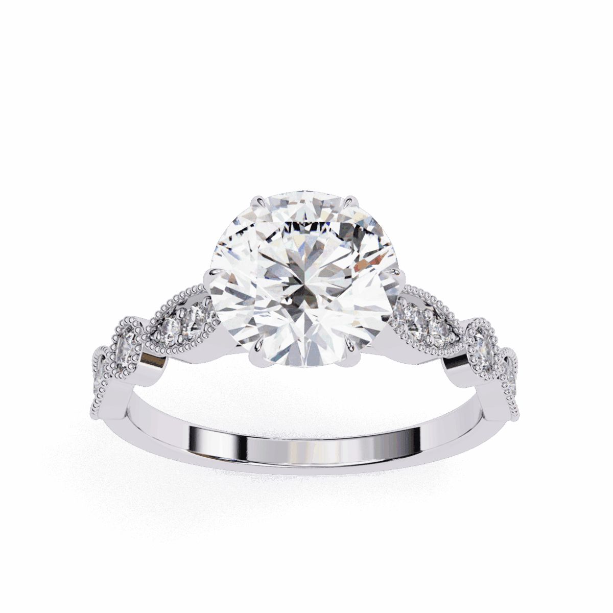 2.25 Carat Round Cut The One Lab Diamond Solitaire Ring  Image 4