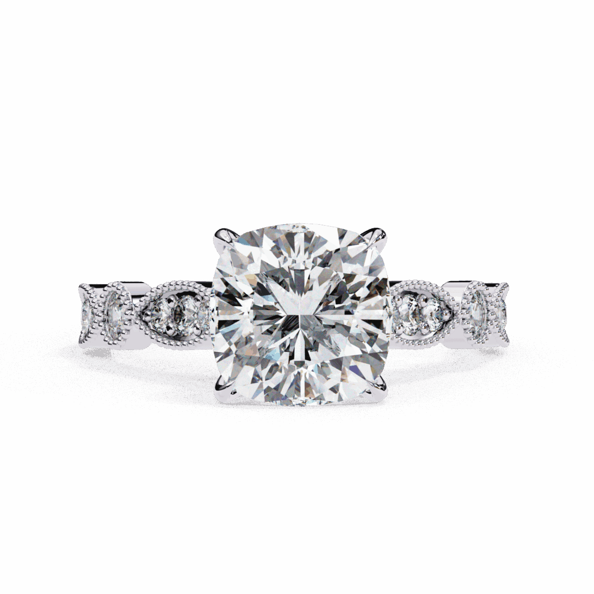 3 Carat Cushion Cut The One Lab Diamond Solitaire Ring  Image 1