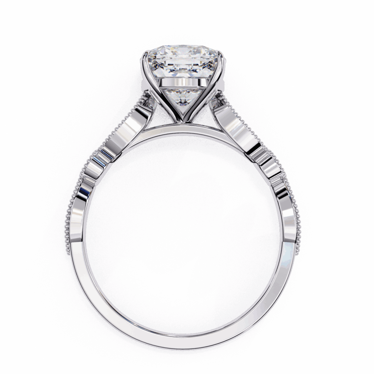 3 Carat Cushion Cut The One Lab Diamond Solitaire Ring  Image 3