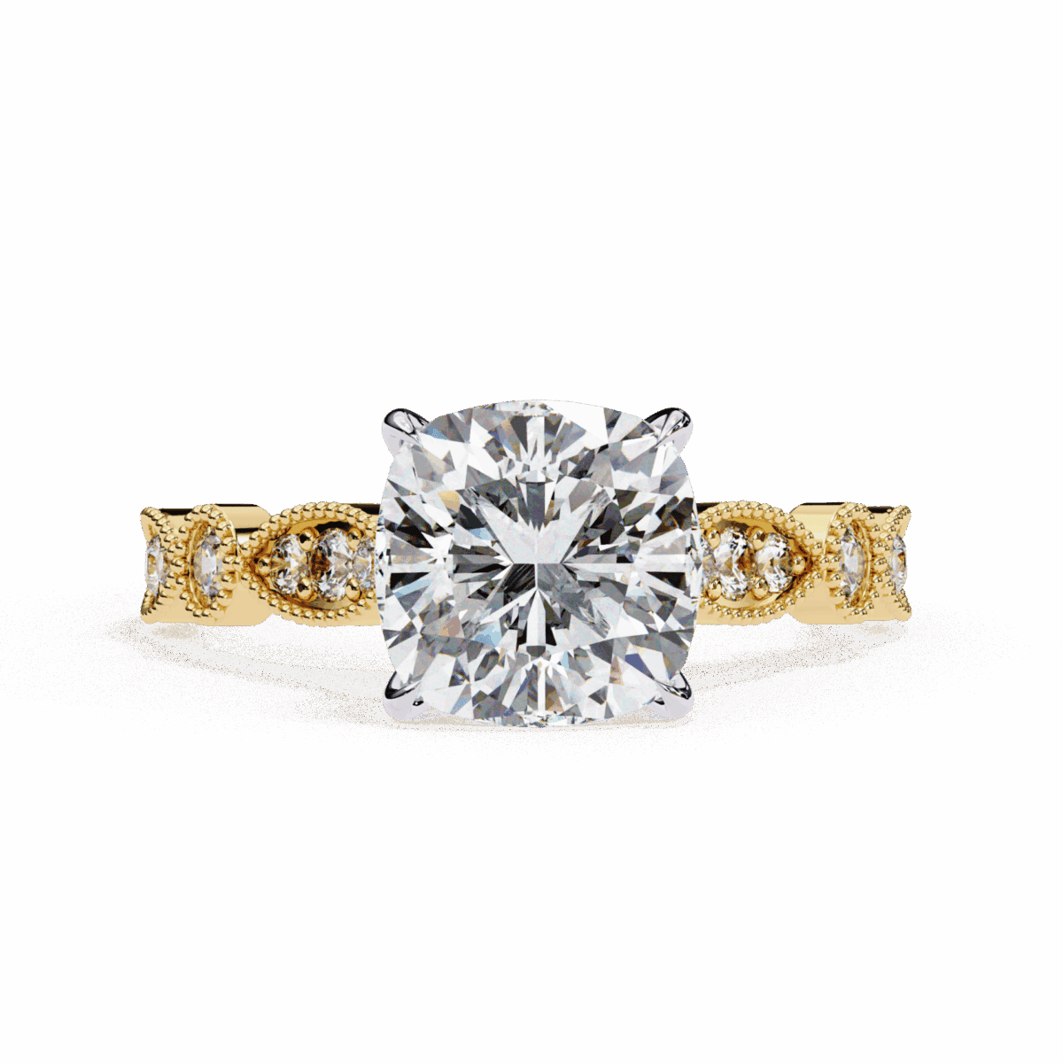 3 Carat Cushion Cut The One Lab Diamond Solitaire Ring  Image 5