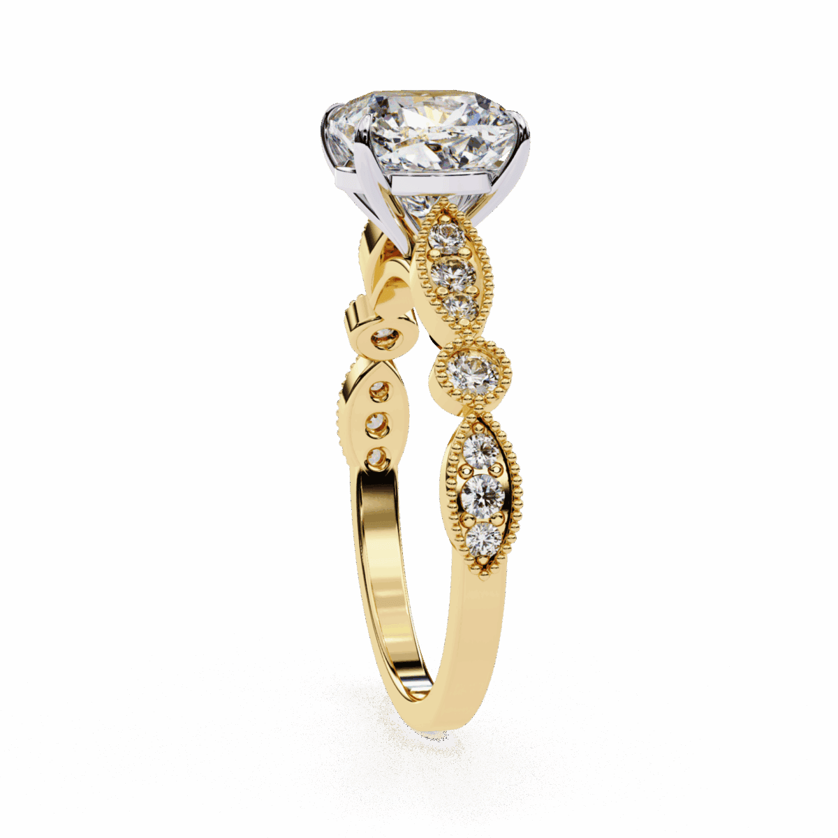 3 Carat Cushion Cut The One Lab Diamond Solitaire Ring  Image 6