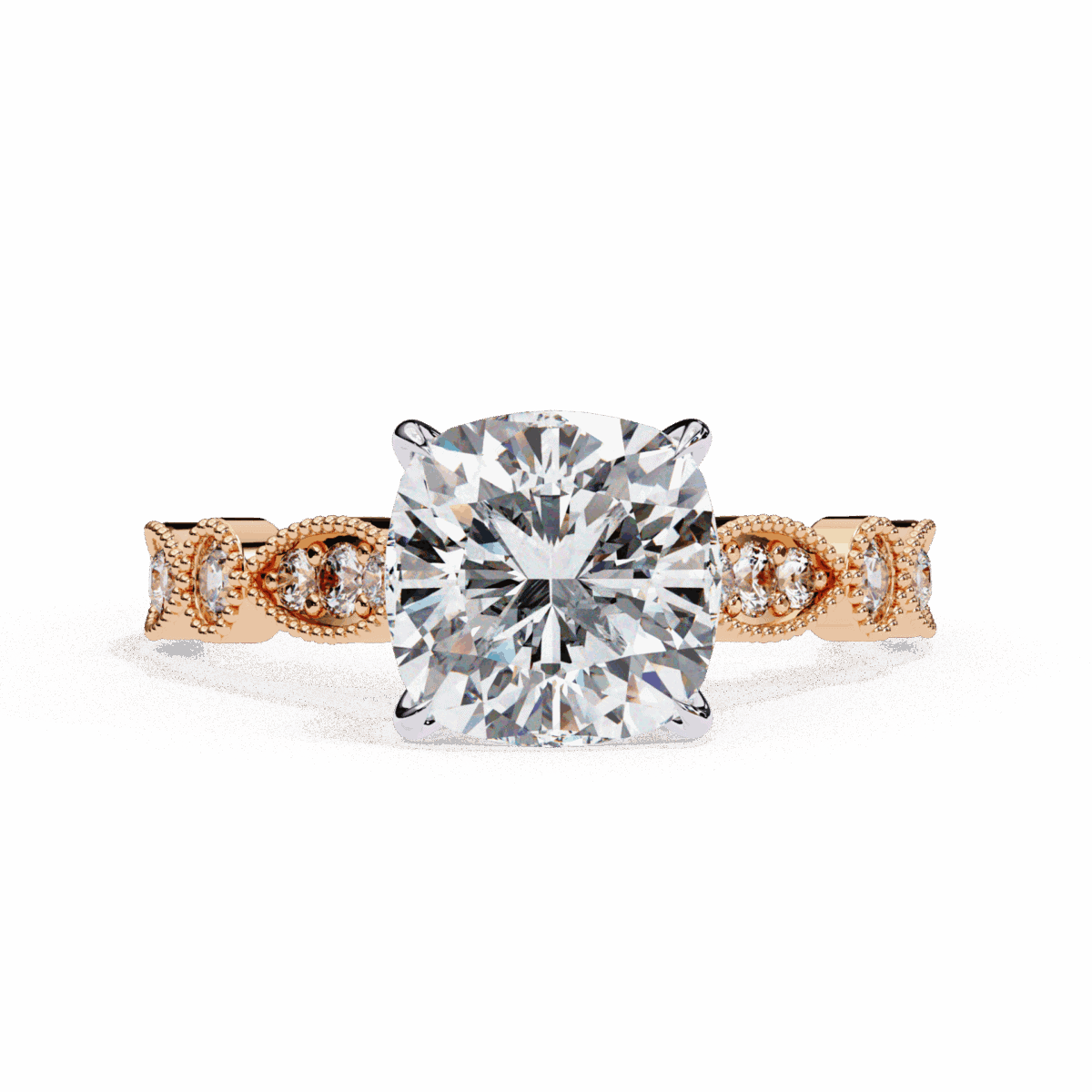 3 Carat Cushion Cut The One Lab Diamond Solitaire Ring  Image 9