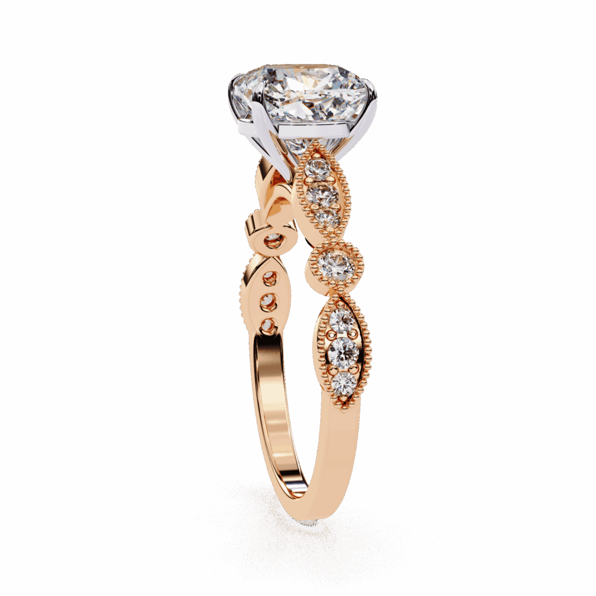 3 Carat Cushion Cut The One Lab Diamond Solitaire Ring  Image 10