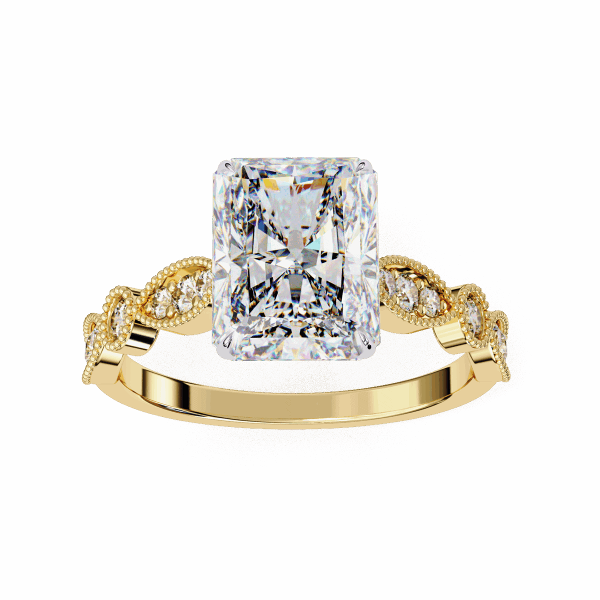 3.25 Carat Radiant Cut The One Lab Diamond Solitaire Ring  Image 8