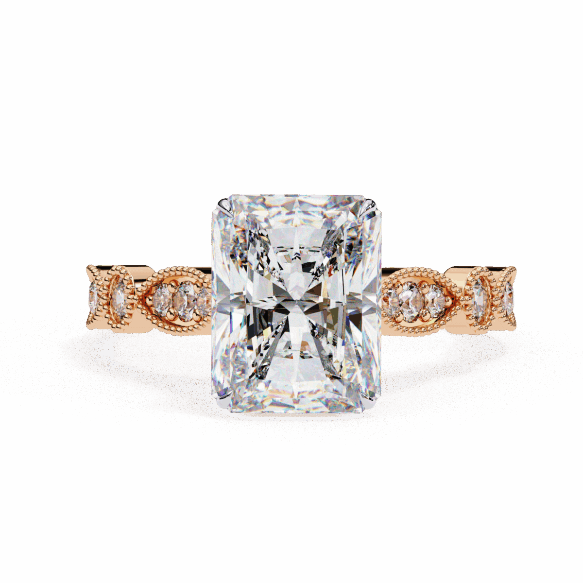 3.25 Carat Radiant Cut The One Lab Diamond Solitaire Ring  Image 9