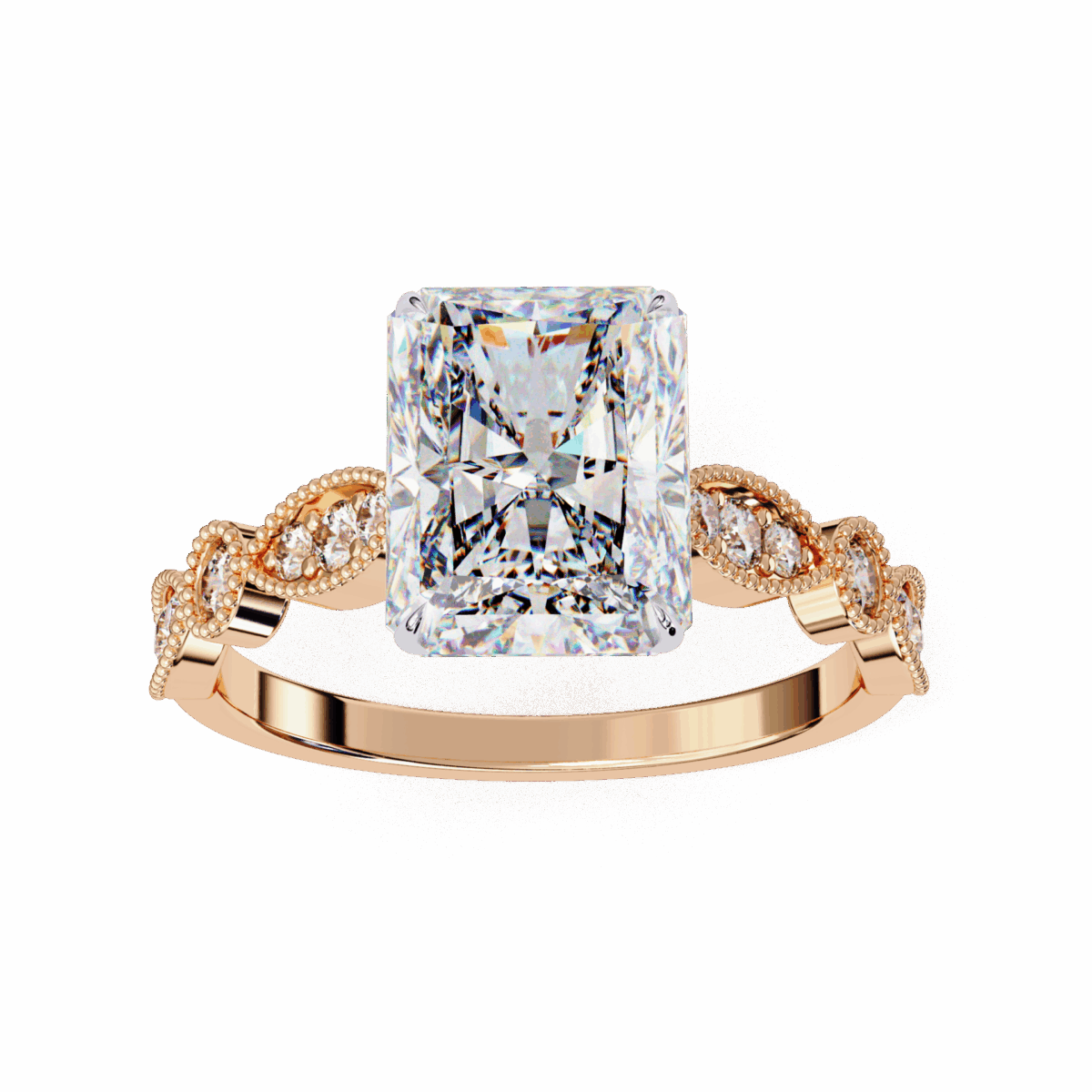 3.25 Carat Radiant Cut The One Lab Diamond Solitaire Ring  Image 12