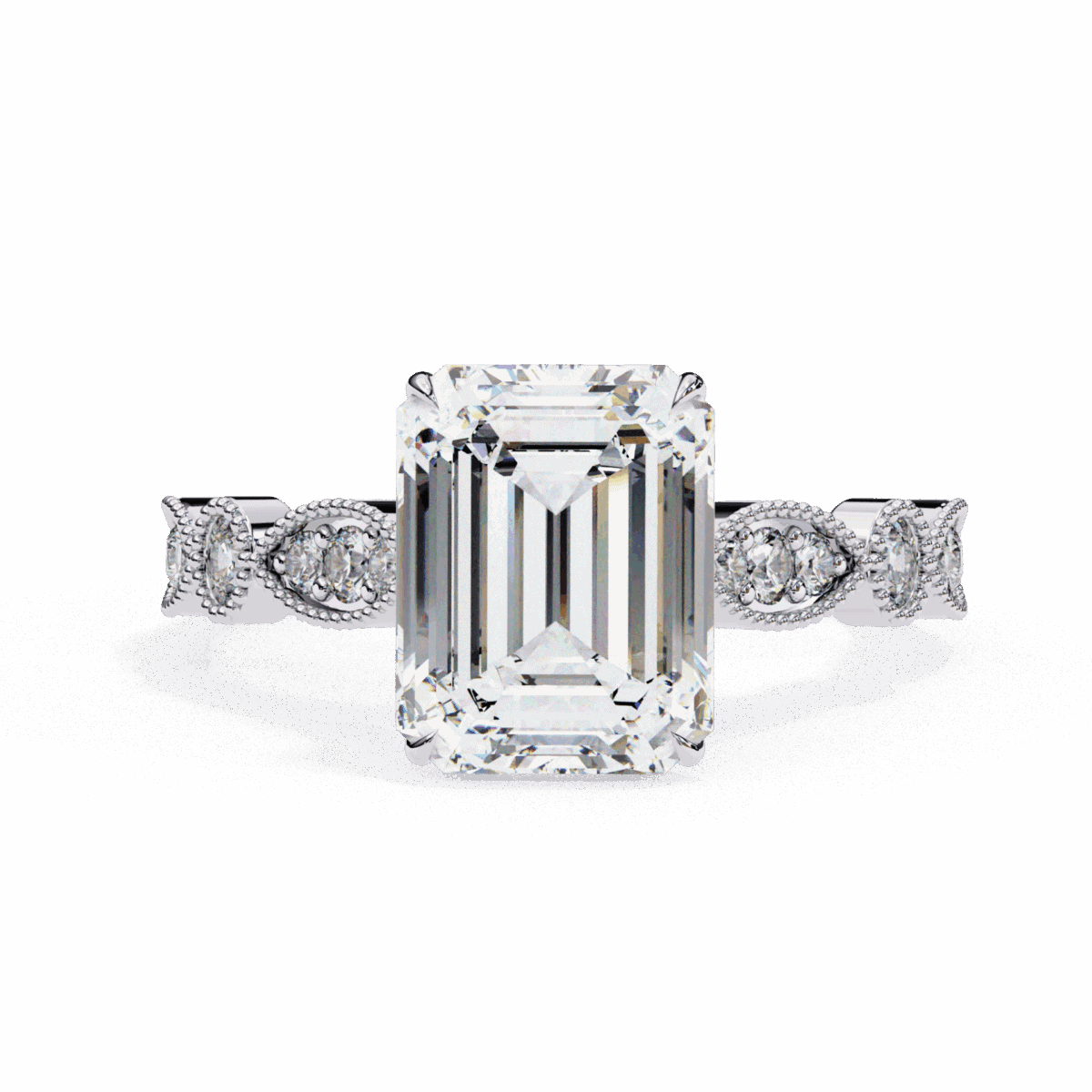 LR14122P11H 2.75 Carat Emerald Cut The One Lab Diamond Solitaire Ring Image 1