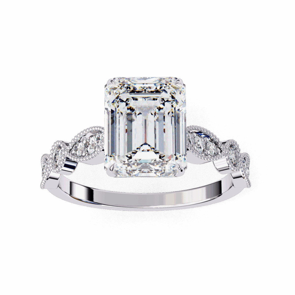 2.75 Carat Emerald Cut The One Lab Diamond Solitaire Ring  Image 4
