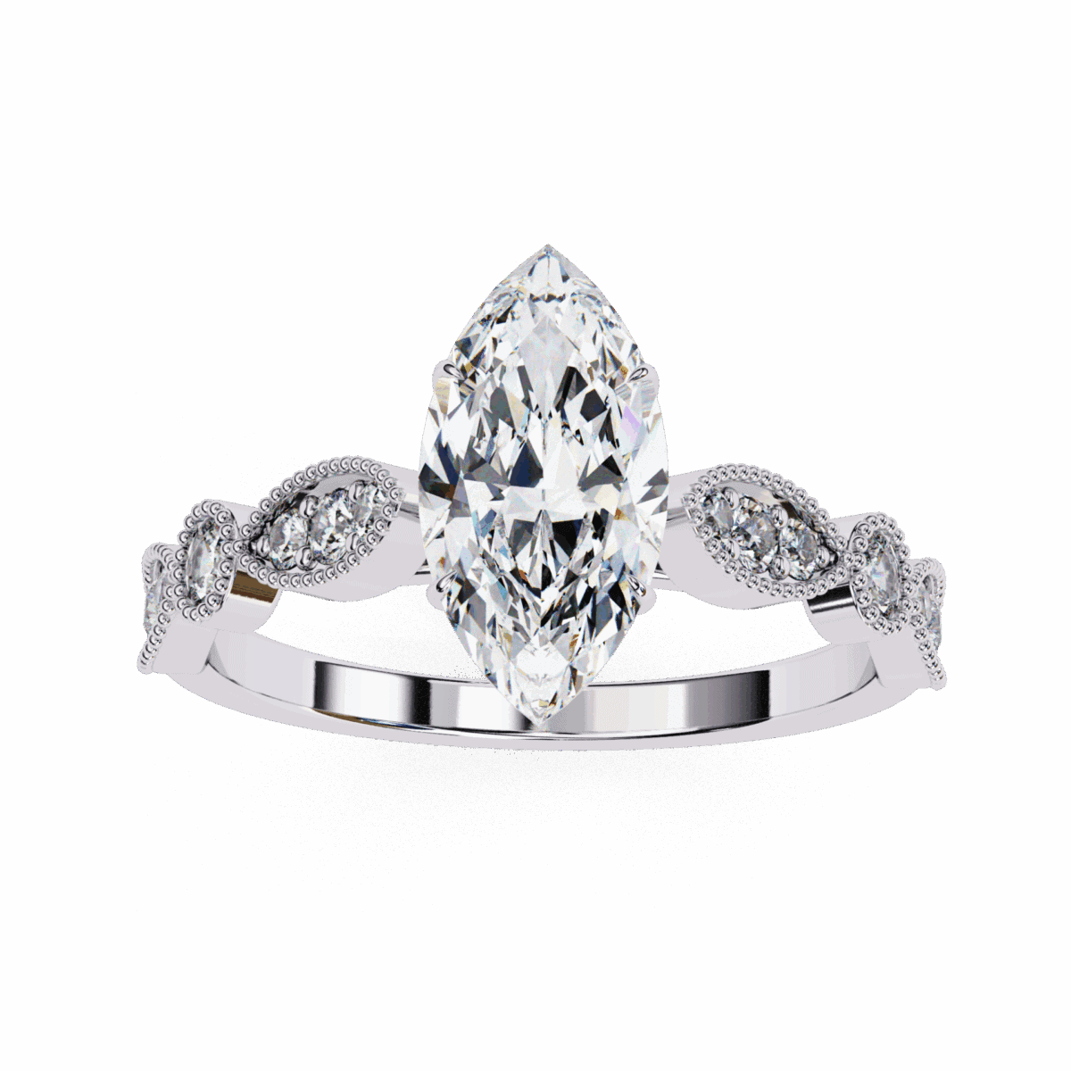 1 Carat Marquise Cut The One Lab Diamond Solitaire Ring  Image 4