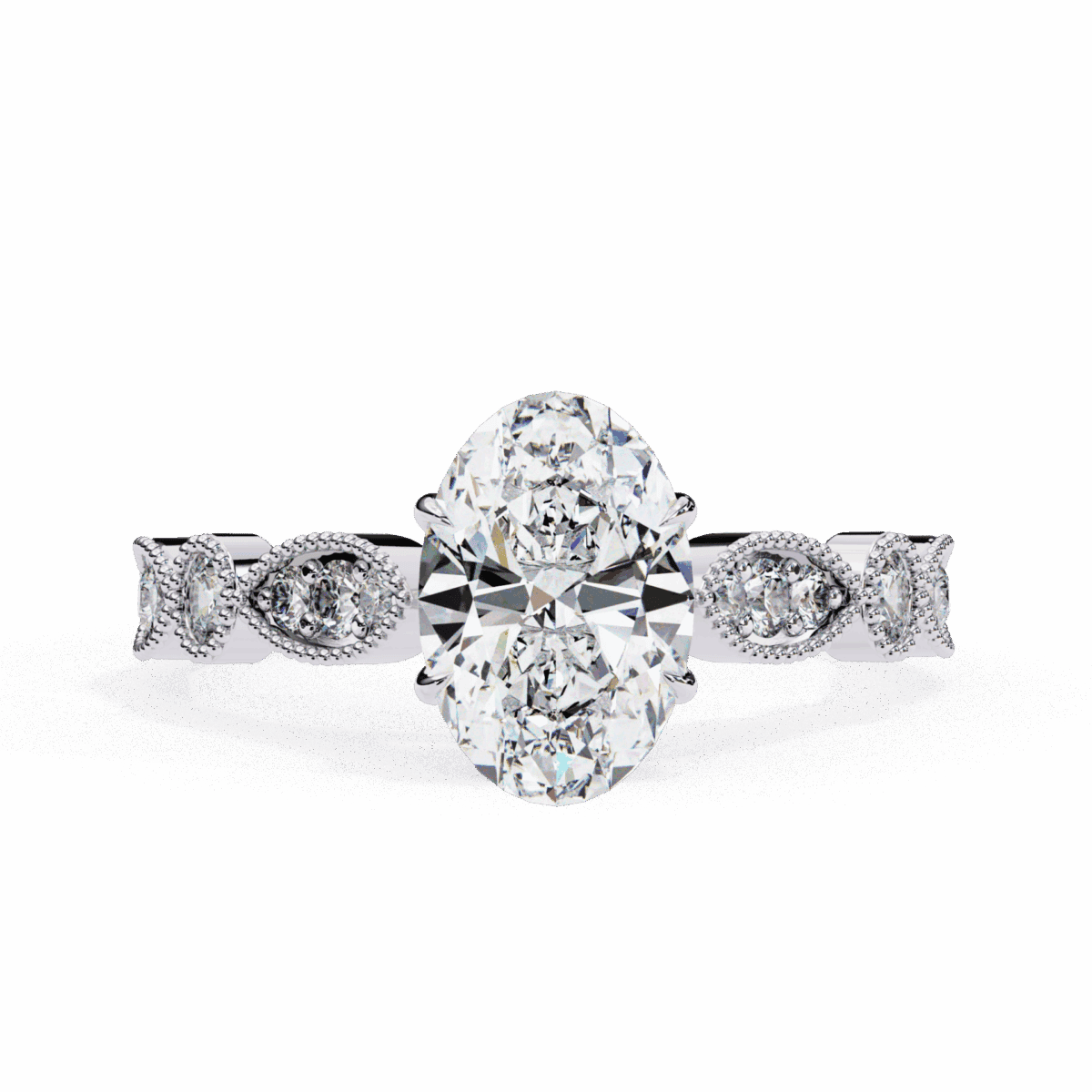 1.5 Carat Oval Cut The One Lab Diamond Solitaire Ring  Image 1