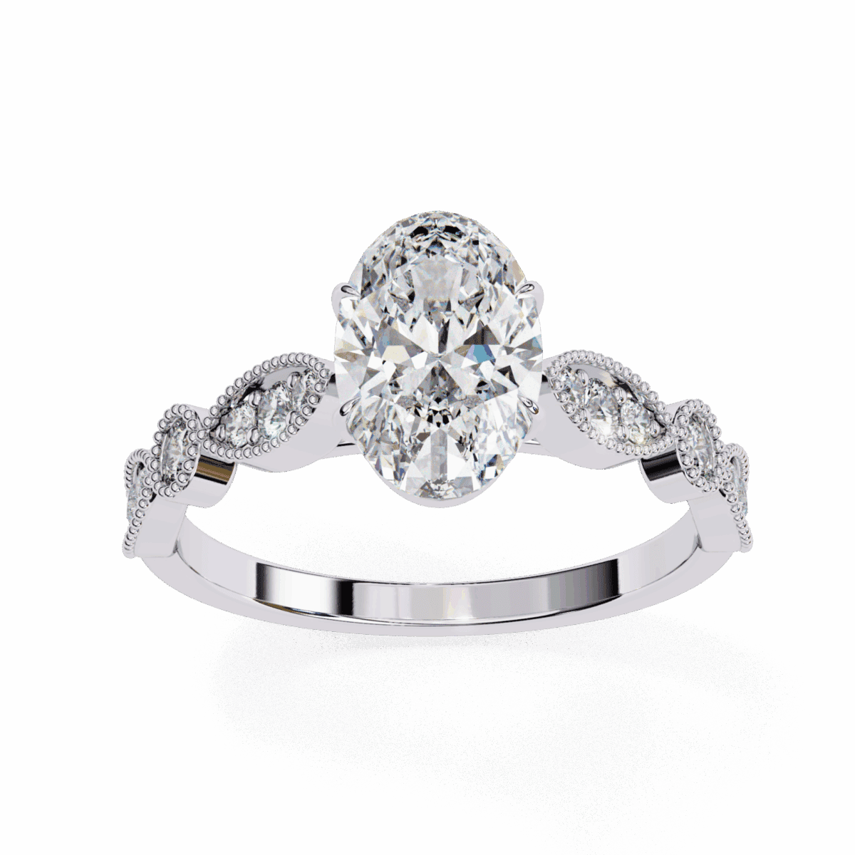 1.5 Carat Oval Cut The One Lab Diamond Solitaire Ring  Image 4