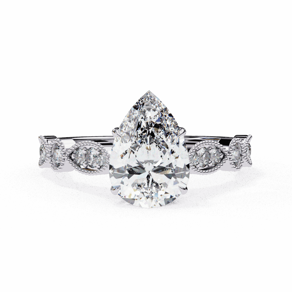 LR14125P11 1.25 Carat Pear Cut The One Lab Diamond Solitaire Ring Image 1