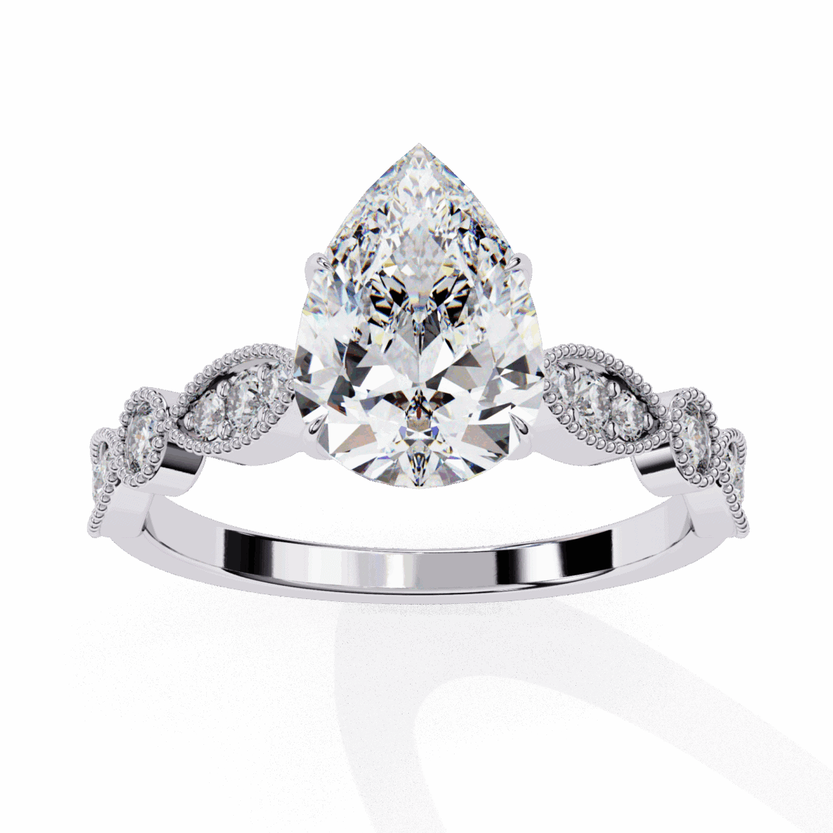 1.25 Carat Pear Cut The One Lab Diamond Solitaire Ring  Image 4
