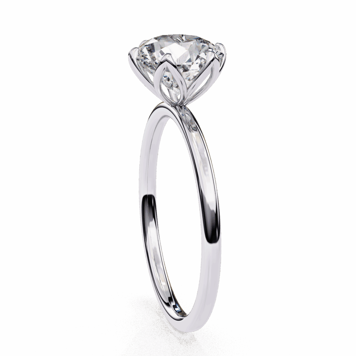 2 Carat Round Cut Eternal Solitaire Band  Image 2