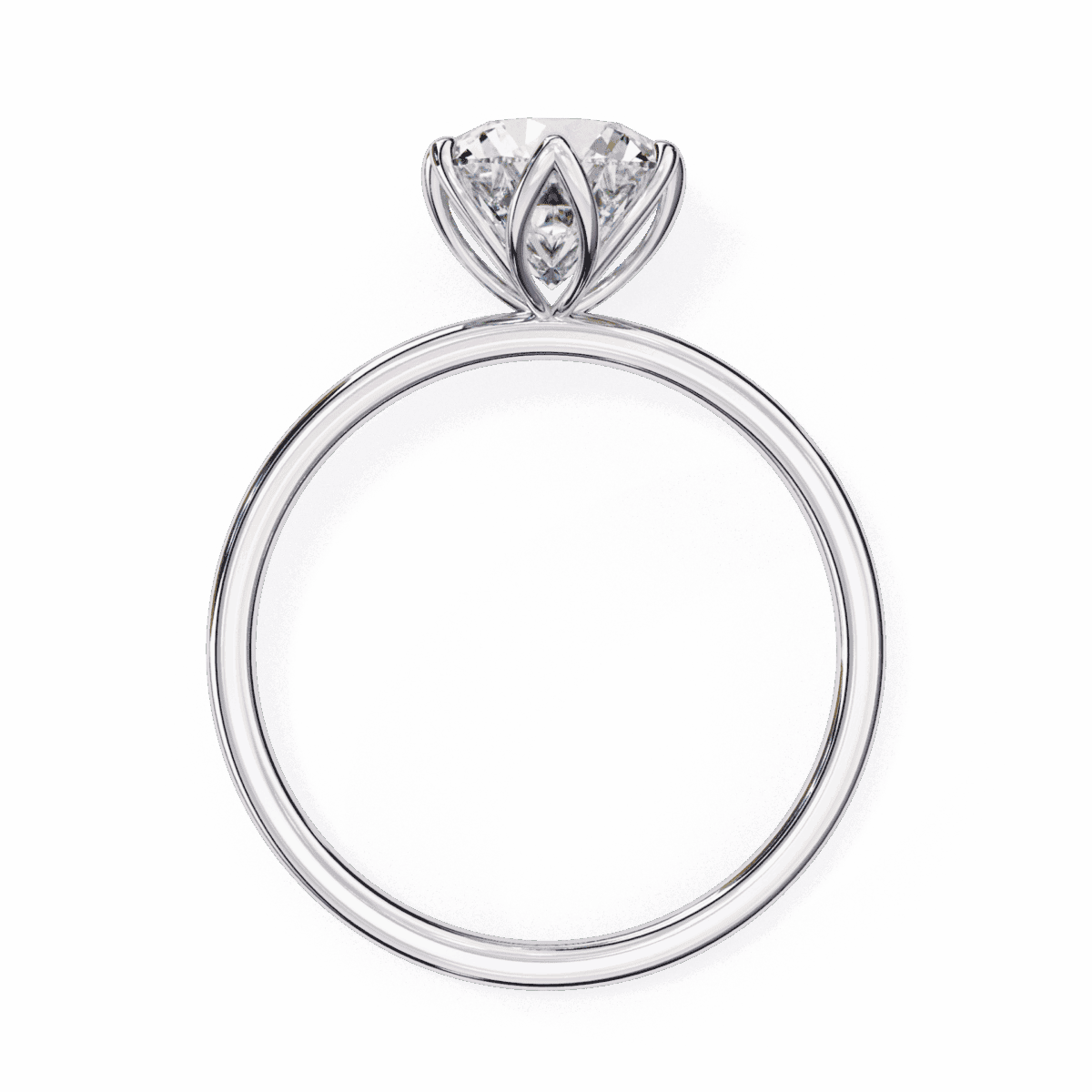 2 Carat Round Cut Eternal Solitaire Band  Image 3