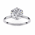 2 Carat Round Cut Eternal Solitaire Band - Image 4