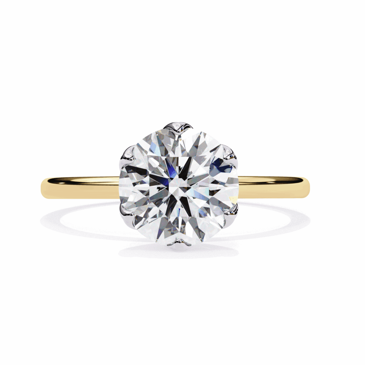 2 Carat Round Cut Eternal Solitaire Band  Image 5