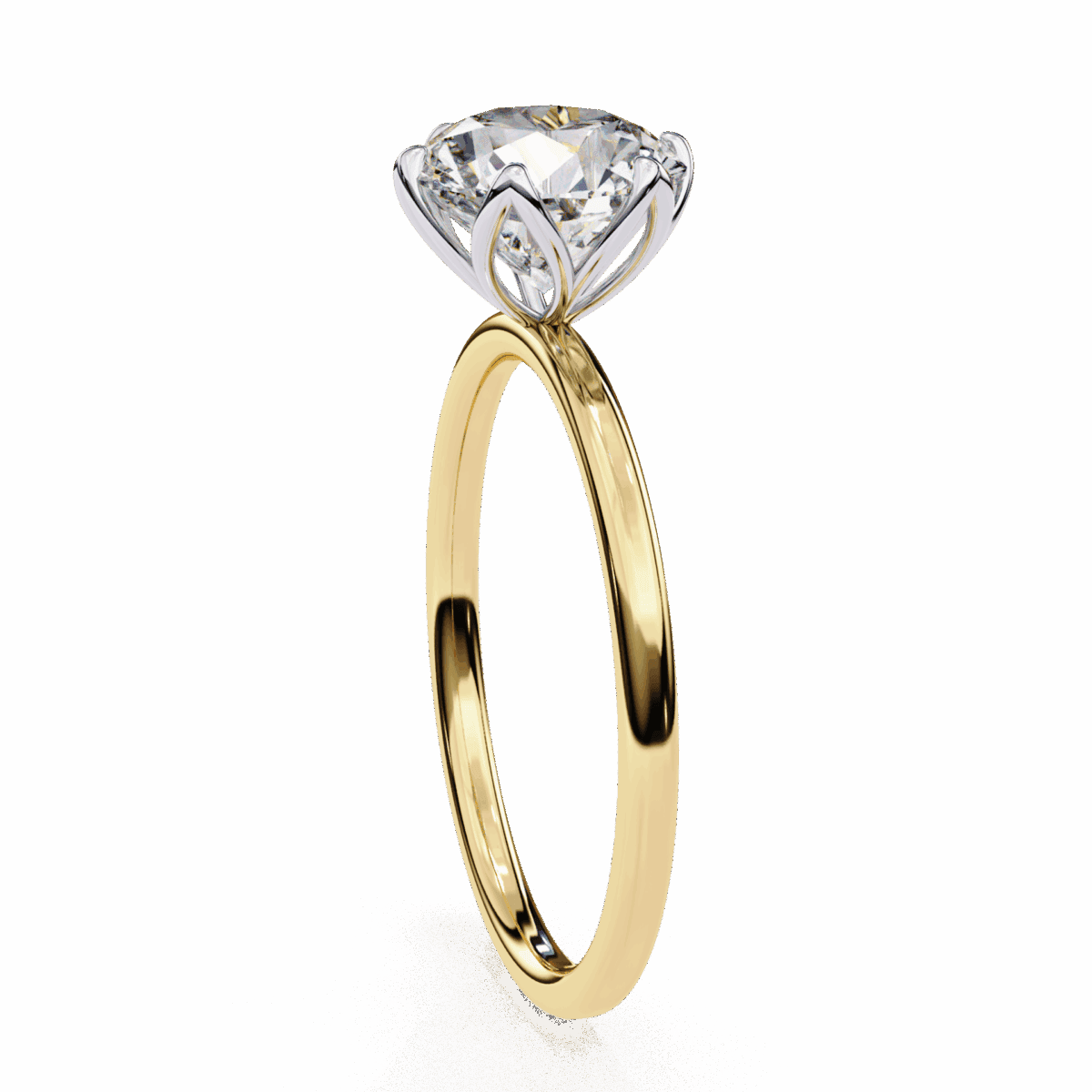 2 Carat Round Cut Eternal Solitaire Band  Image 6