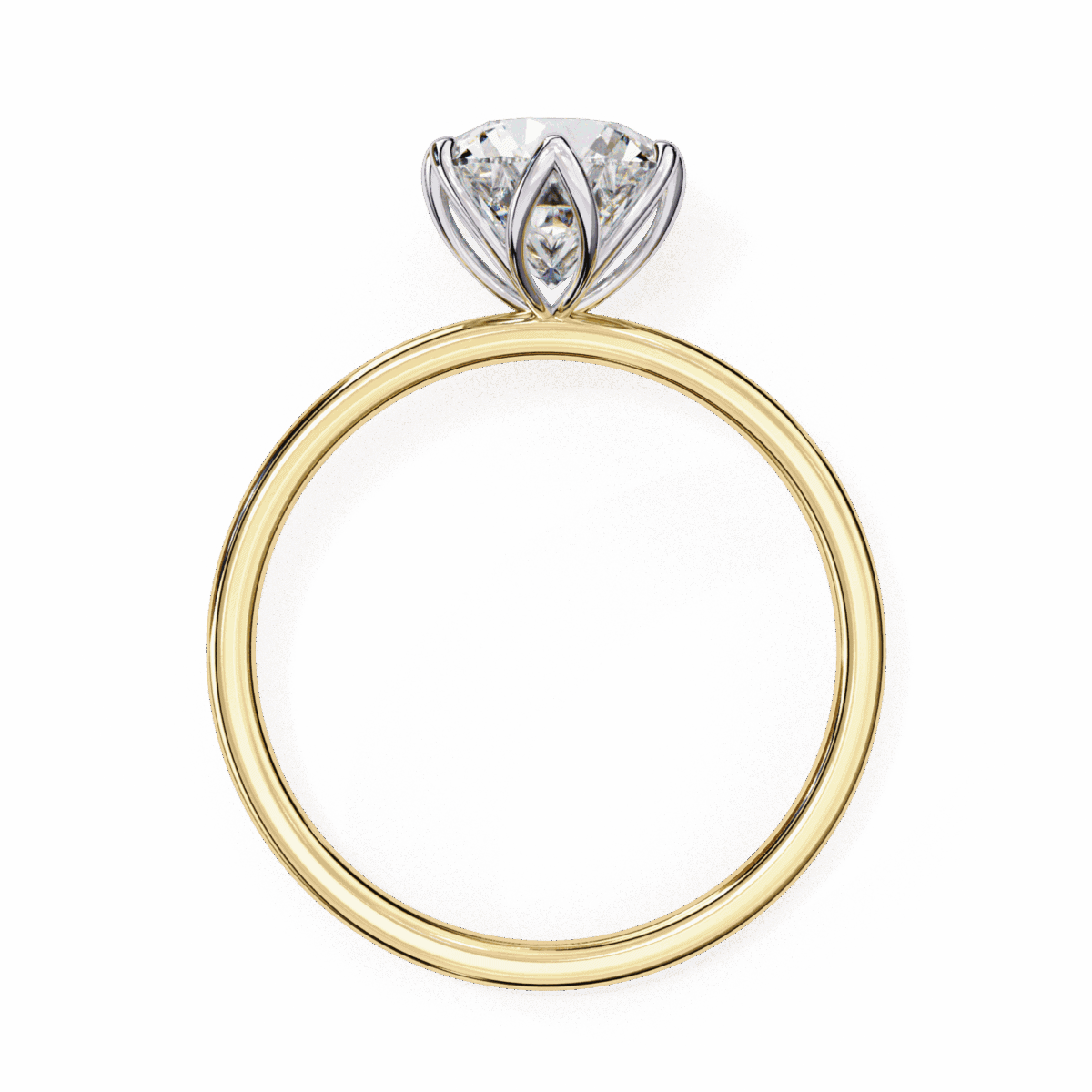 2 Carat Round Cut Eternal Solitaire Band  Image 7