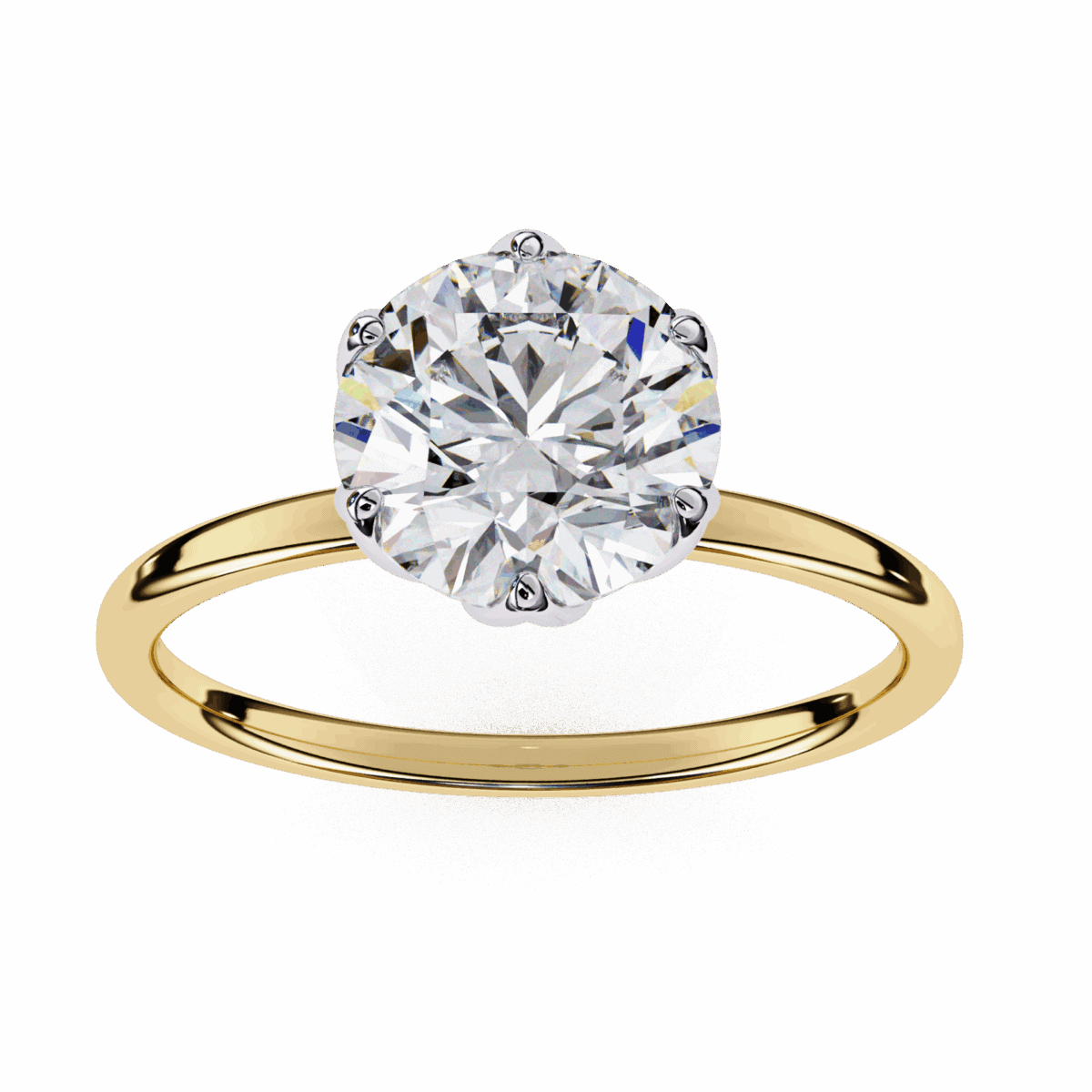 2 Carat Round Cut Eternal Solitaire Band  Image 8