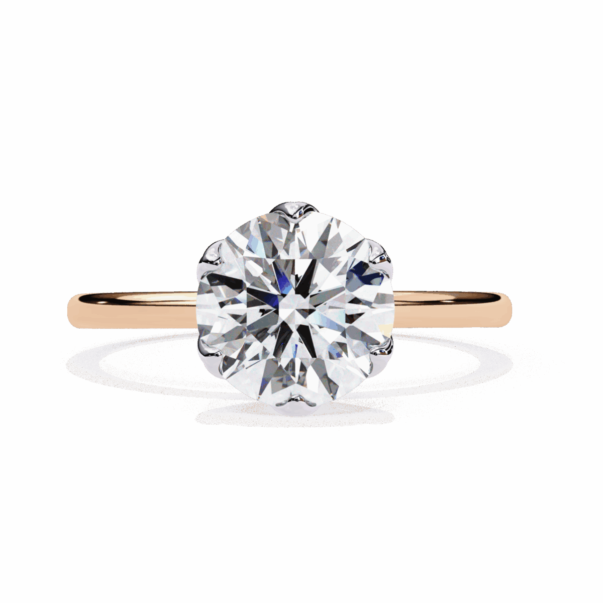 2 Carat Round Cut Eternal Solitaire Band  Image 9