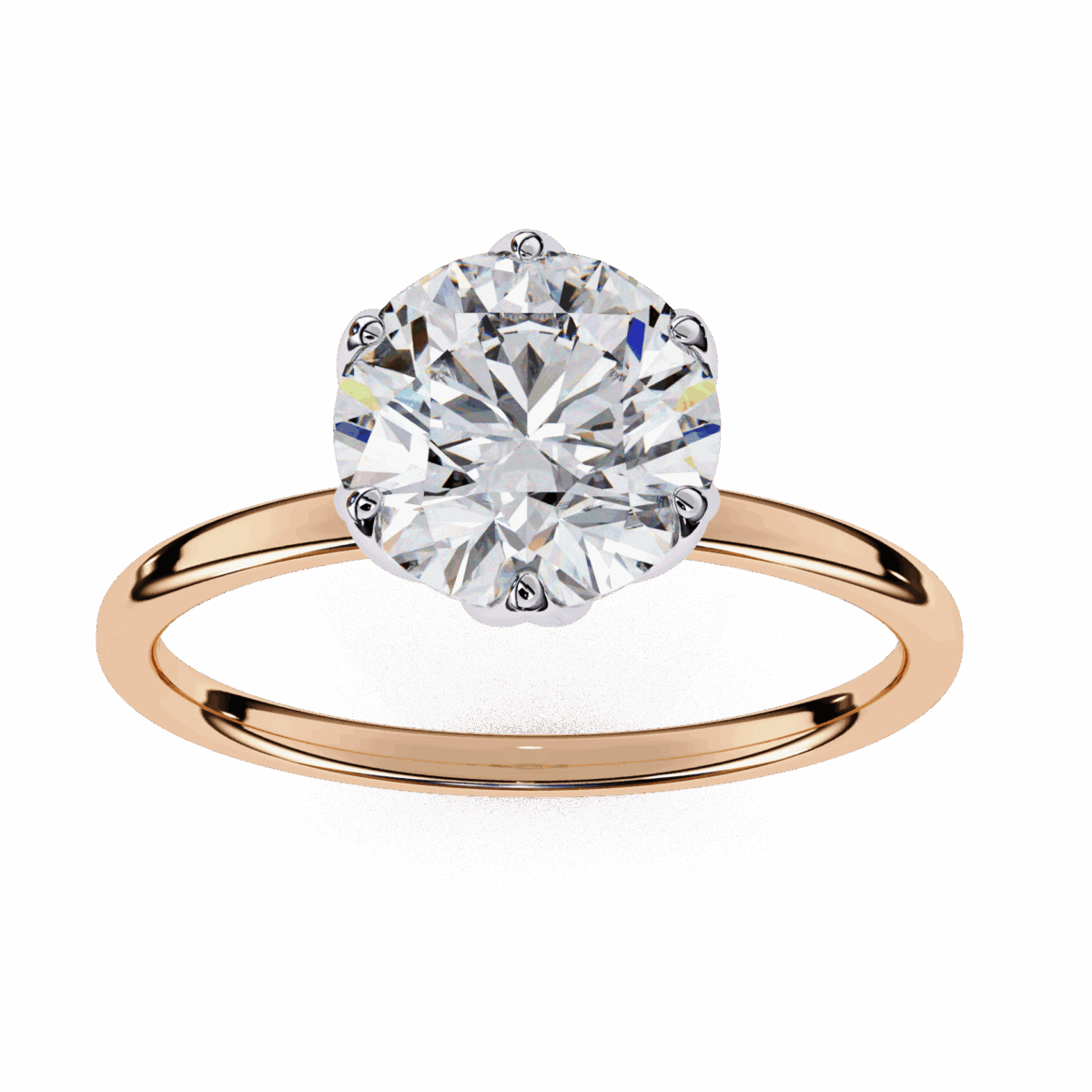 2 Carat Round Cut Eternal Solitaire Band  Image 12