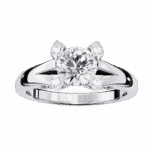 1 Carat Round Cut Solitaire in Hidden Halo - Image 4