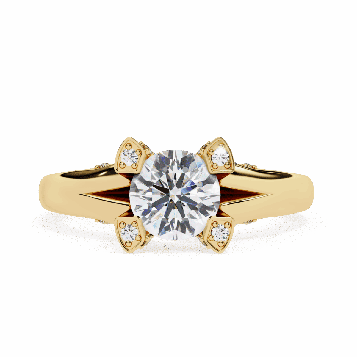 1 Carat Round Cut Solitaire in Hidden Halo  Image 5