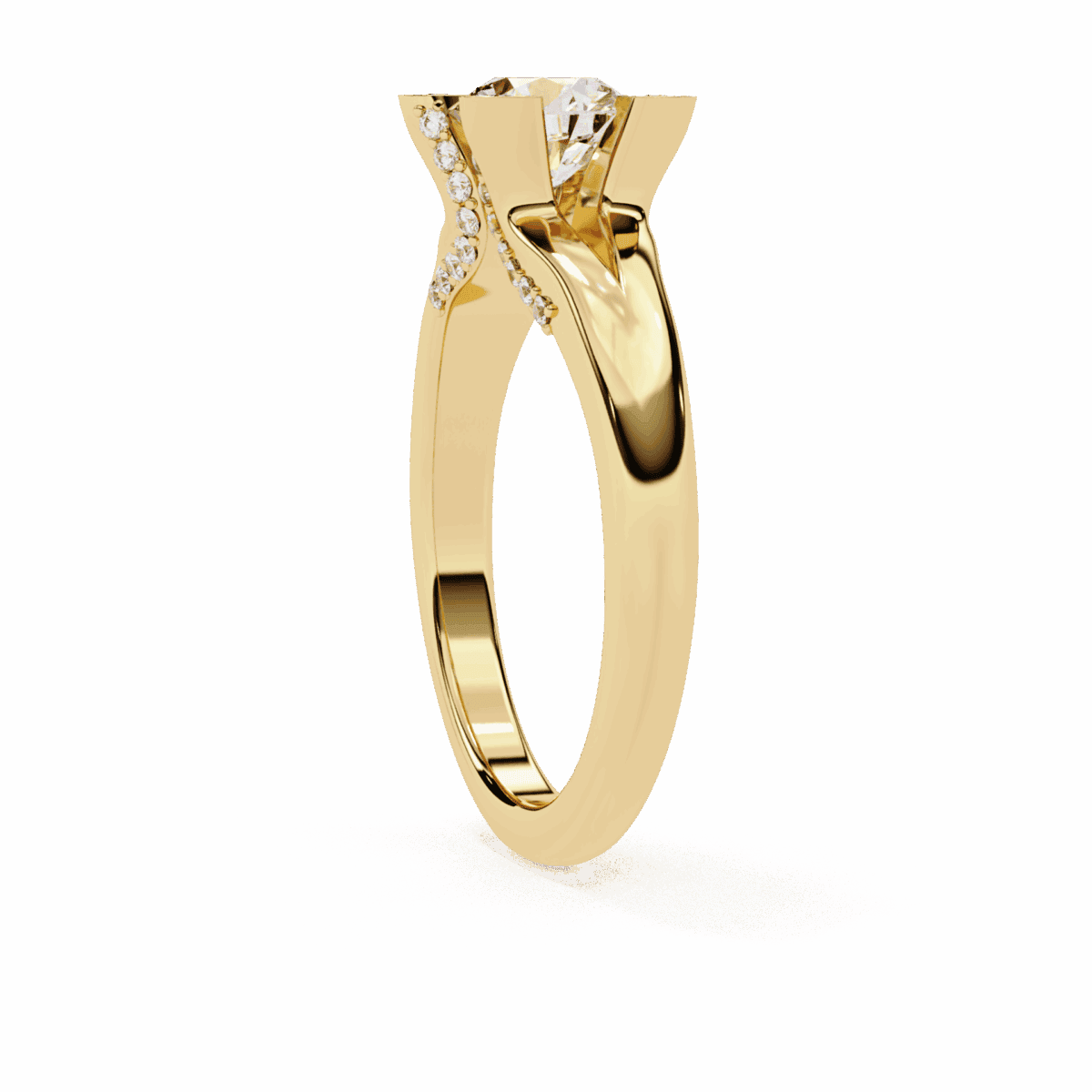 1 Carat Round Cut Solitaire in Hidden Halo  Image 6