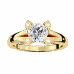 1 Carat Round Cut Solitaire in Hidden Halo - Image 8