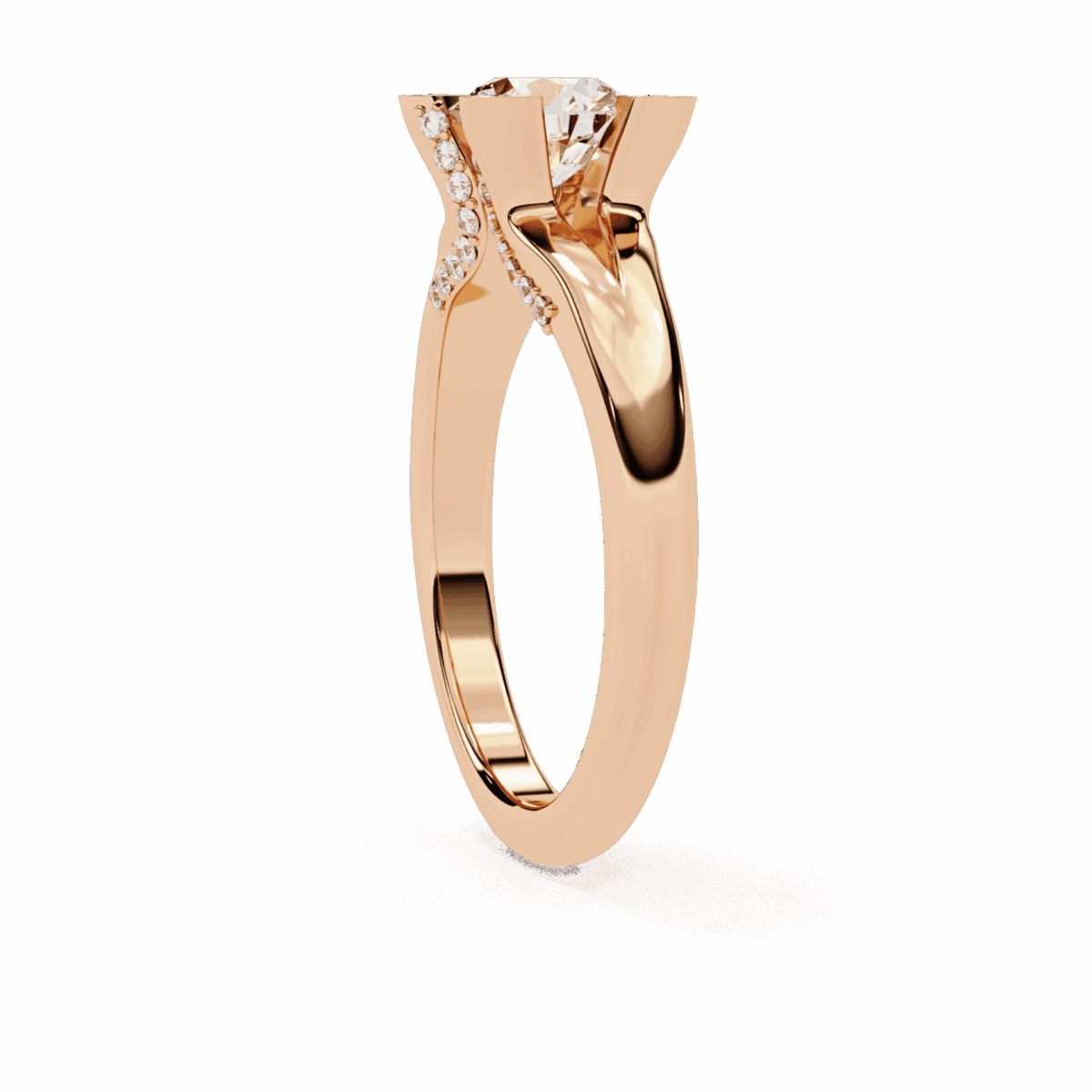 1 Carat Round Cut Solitaire in Hidden Halo  Image 10