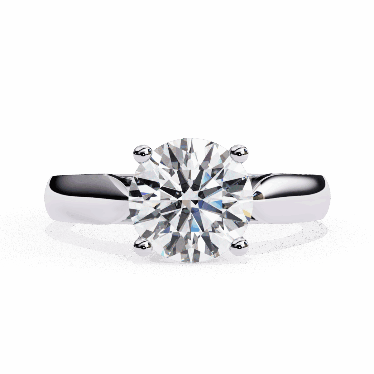 2 Carat Round Cut Heritage Solitaire Band  Image 1