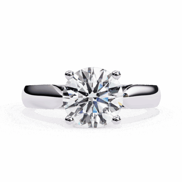 2 Carat Round Cut Heritage Solitaire Band