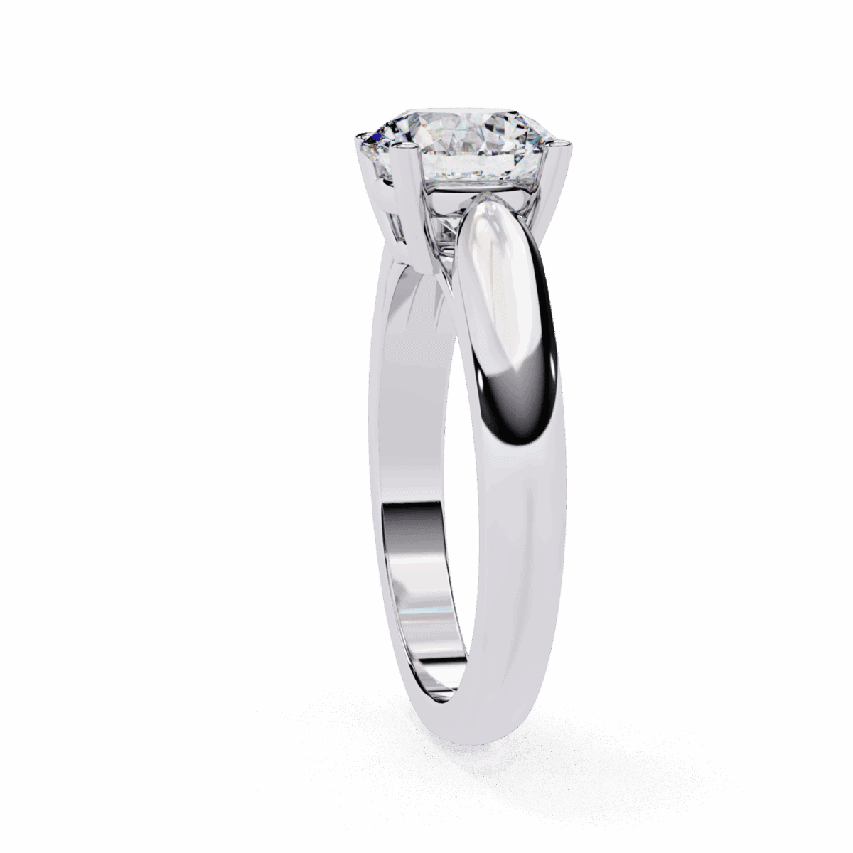 2 Carat Round Cut Heritage Solitaire Band  Image 2