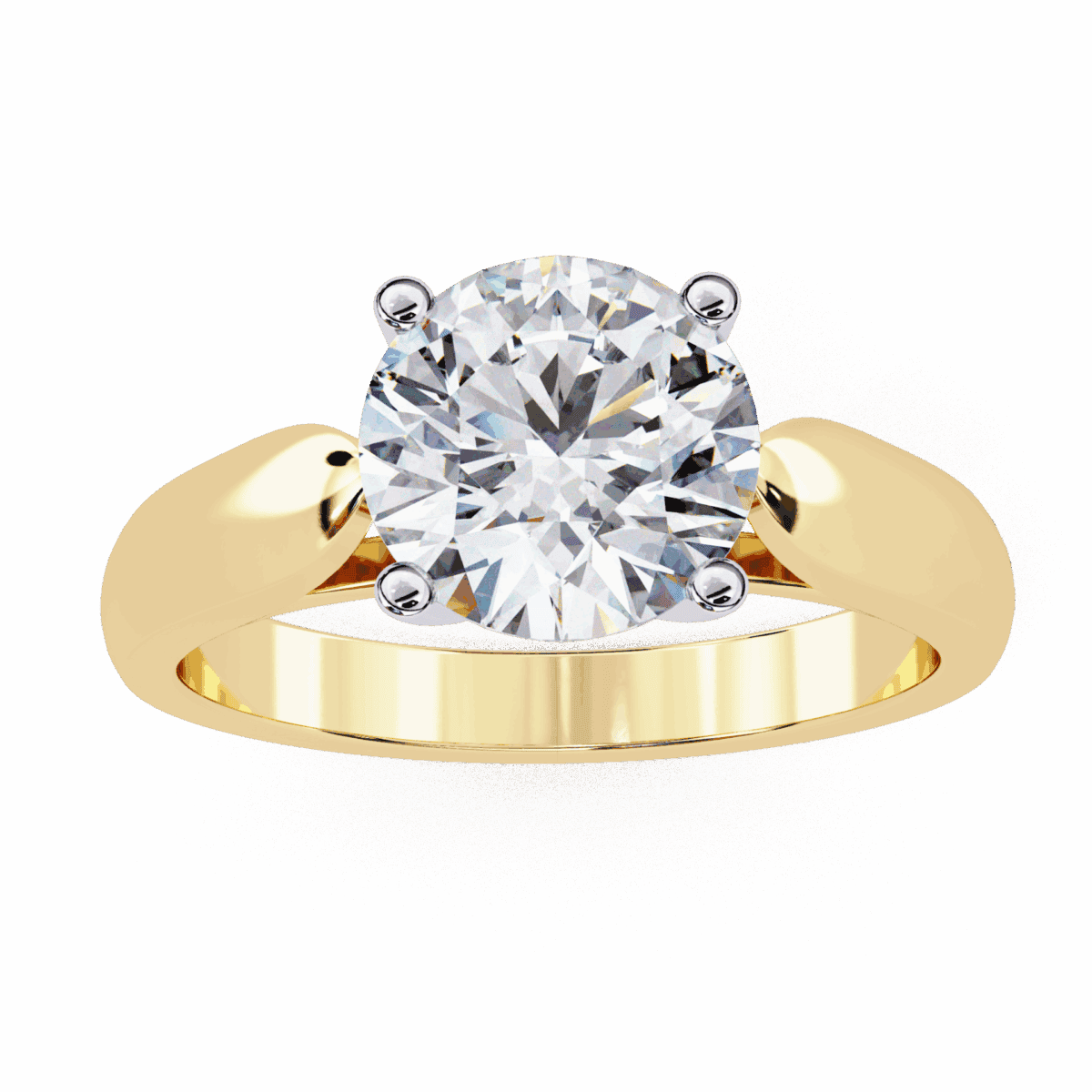 2 Carat Round Cut Heritage Solitaire Band  Image 8