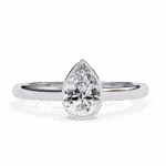 0.5 Carat Pear Cut Minimalist Solitaire Engagement Ring