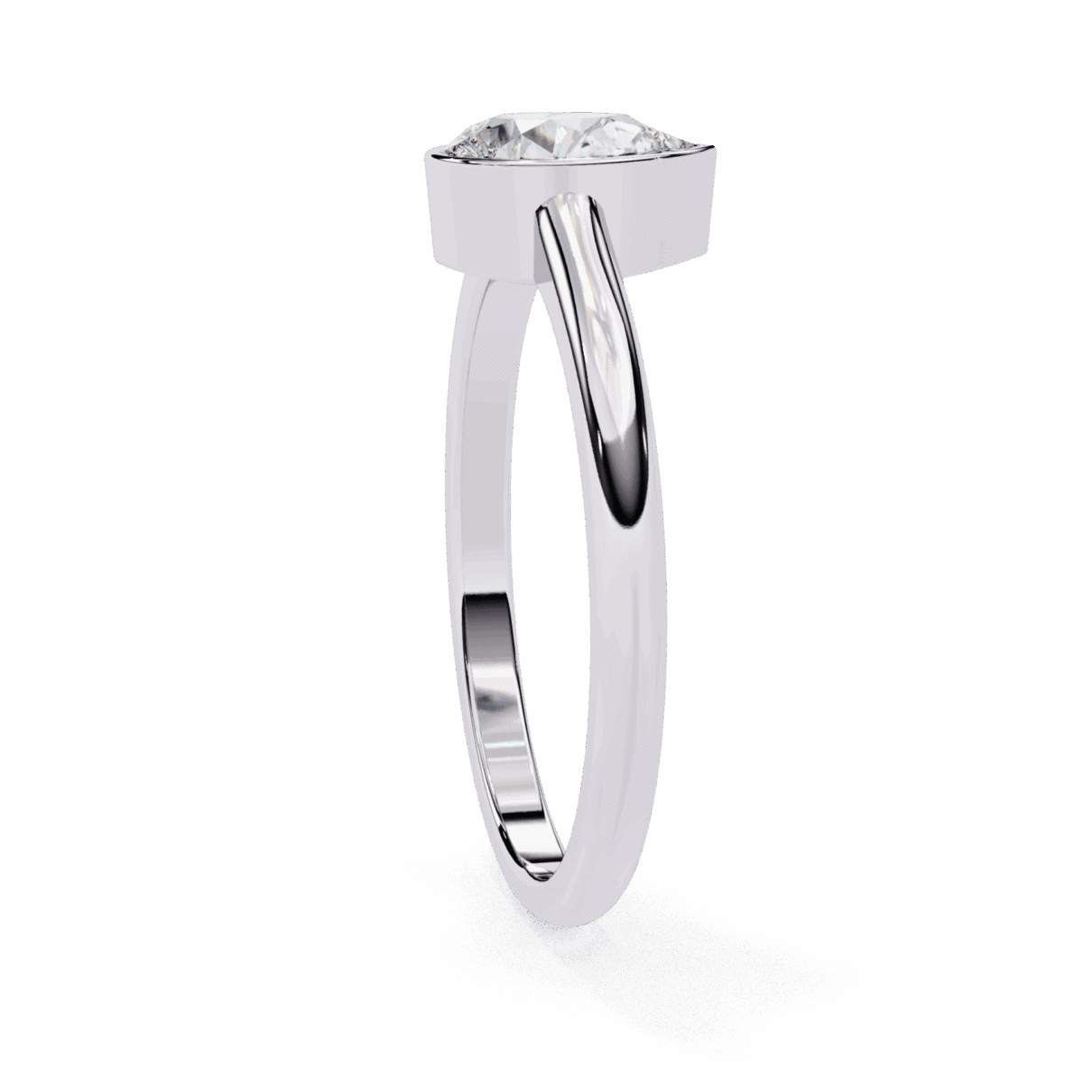 0.5 Carat Pear Cut Minimalist Solitaire Engagement Ring  Image 2