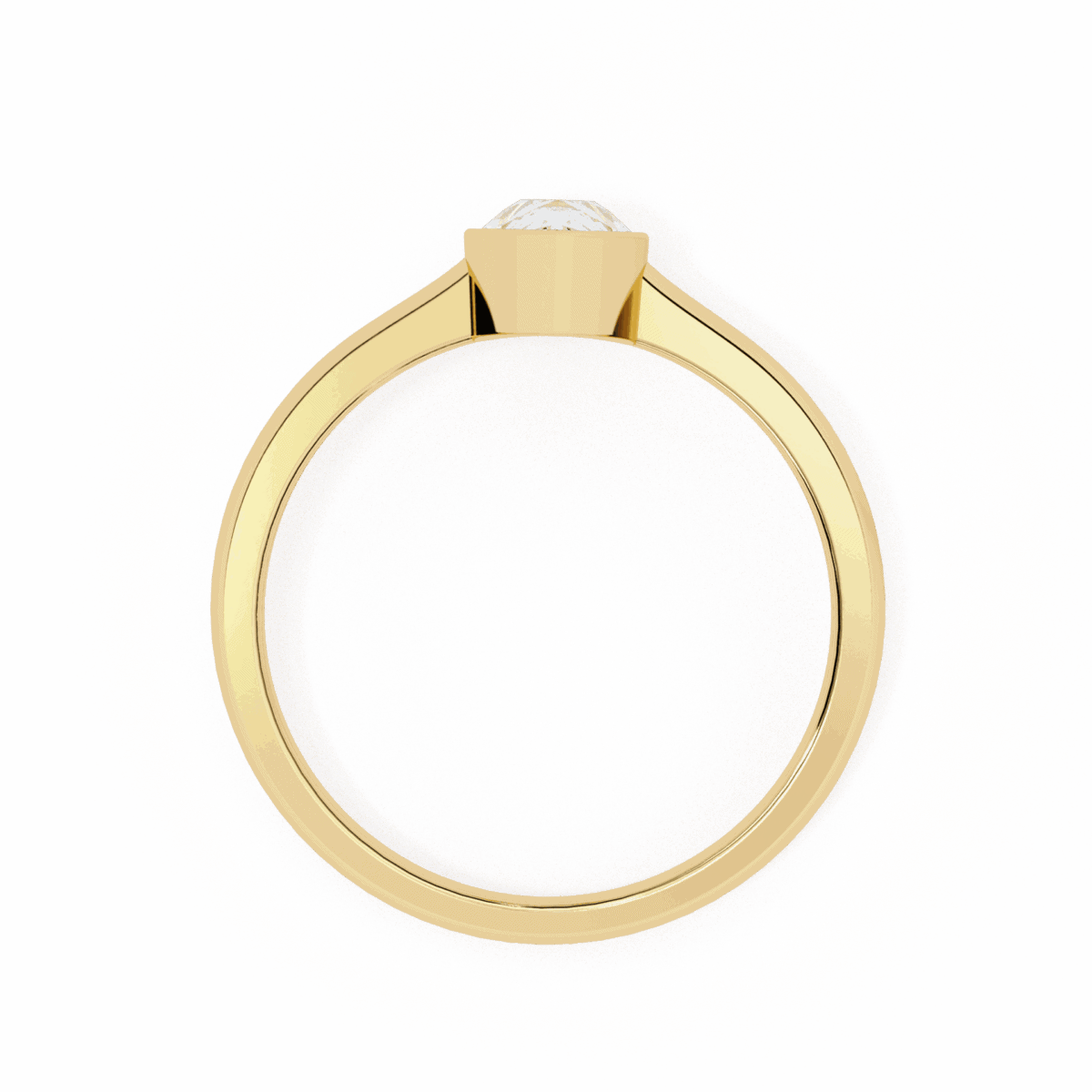 0.5 Carat Pear Cut Minimalist Solitaire Engagement Ring  Image 7