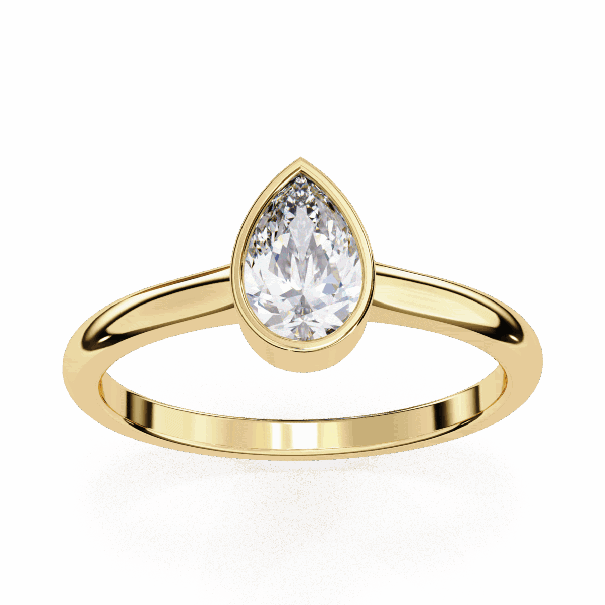 0.5 Carat Pear Cut Minimalist Solitaire Engagement Ring  Image 8