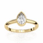 0.5 Carat Pear Cut Minimalist Solitaire Engagement Ring - Image 8
