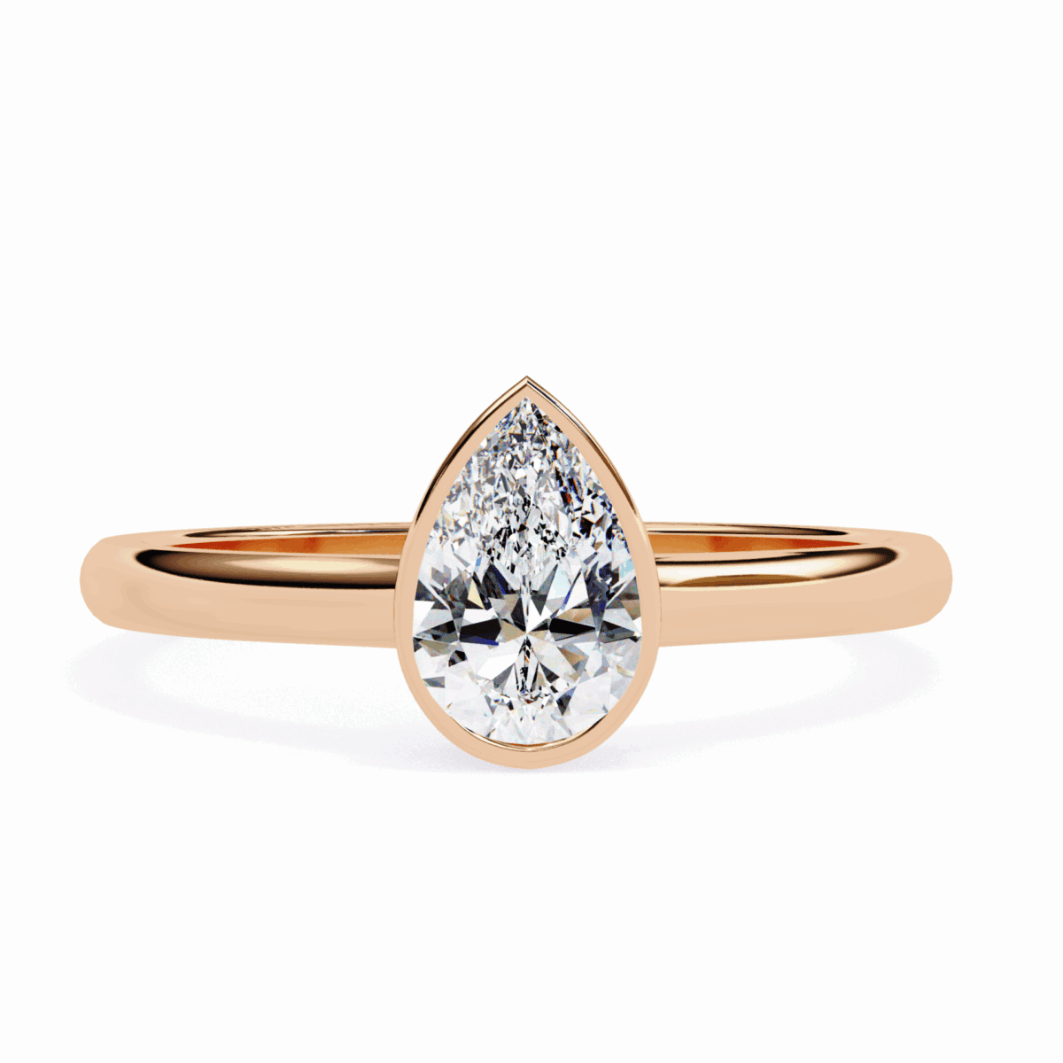 0.5 Carat Pear Cut Minimalist Solitaire Engagement Ring  Image 9