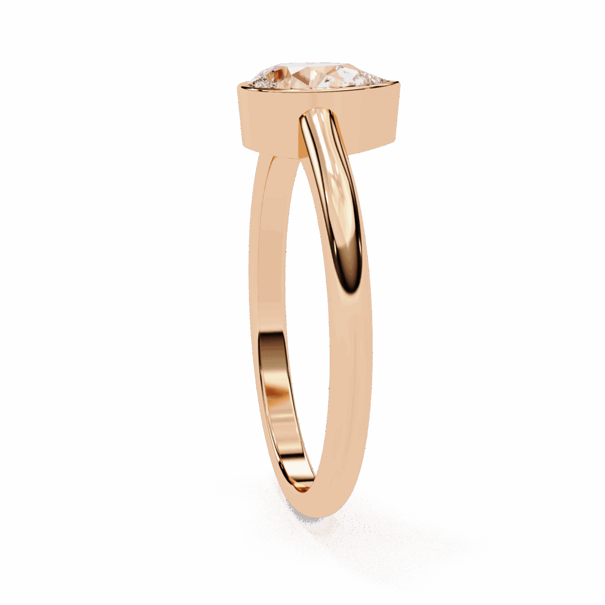 0.5 Carat Pear Cut Minimalist Solitaire Engagement Ring  Image 10