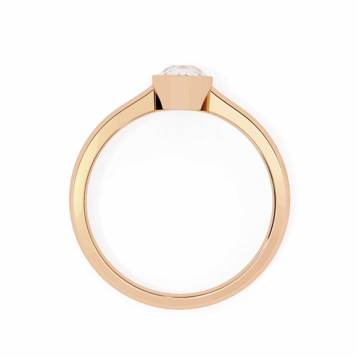 0.5 Carat Pear Cut Minimalist Solitaire Engagement Ring  Image 11